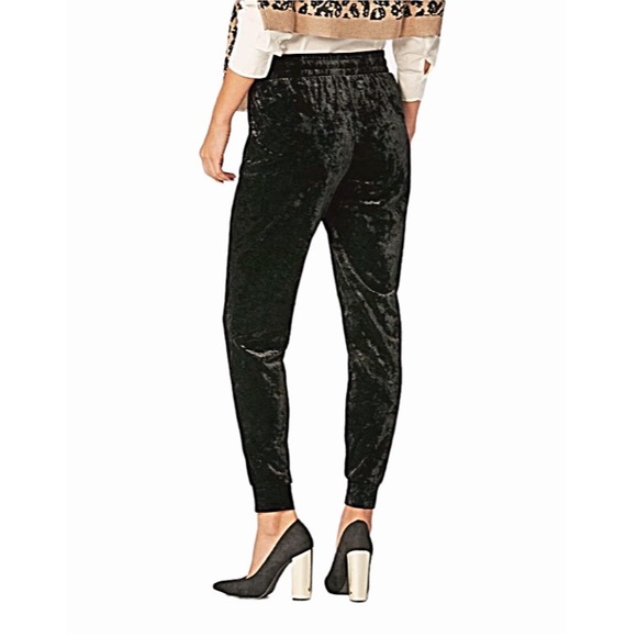 2/$30 REDFOX Joggers Black drawstring waist velvet joggers side pockets Size S - Picture 9 of 11